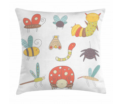 Nursery Doodle Bugs Pillow Cover