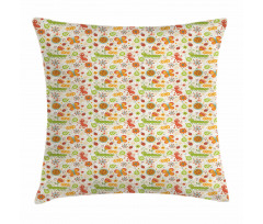 Jolly Cartoon Ant Flower Pillow Cover