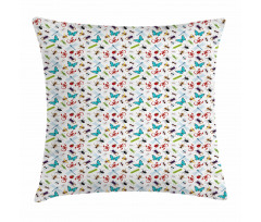 Colorful Insects Bugs Pillow Cover