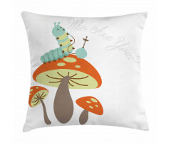 Hookah Caterpillar Pillow Cover