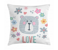 Funny Doodle Face Pillow Cover