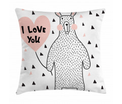 I Love You Balloon Pillow Cover