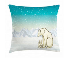 Arctic Animal Family Pillow Cover