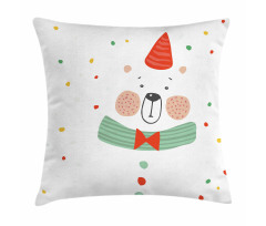Xmas Bear Party Hat Pillow Cover