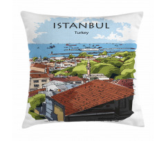 Sea Marmara Harbor Pillow Cover