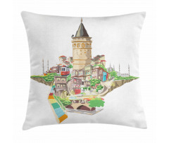 Historic Galata Tower Pillow Cover