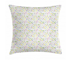 Butterfly and Flowers Pillow Cover