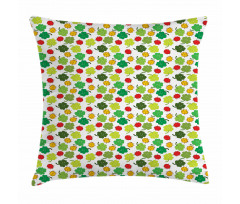 Clover Leaves Floral Pillow Cover