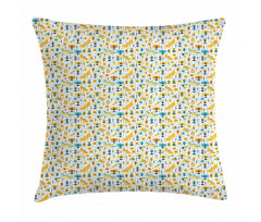Flower Blooms and Bugs Pillow Cover