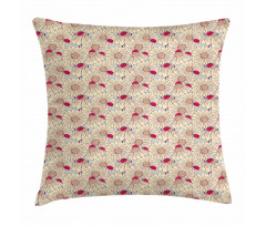 Spring Season Bugs Pillow Cover