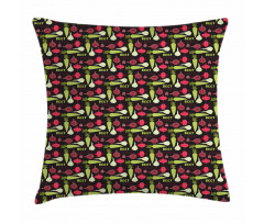 Hearts Dashed Lines Pillow Cover