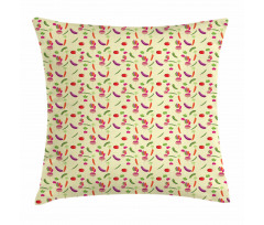 Pea Tomato Carrot Pillow Cover