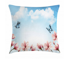 Magnolia Branches Bugs Pillow Cover