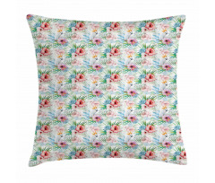 Exotic Parrot Flower Pillow Cover