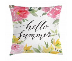 Hand Lettering Summer Pillow Cover