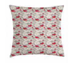 Blossoming Spirng Botany Pillow Cover
