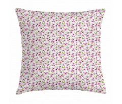 Aquarelle Style Flowers Pillow Cover