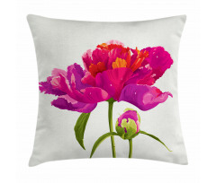 Flower and Vibrant Petals Pillow Cover