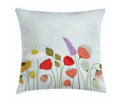 Daisy and Peony Pattern Pillow Cover