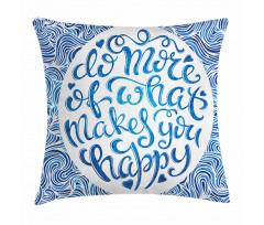 Words and Waves Pillow Cover