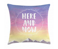 Mountains and Dreamy Sky Pillow Cover