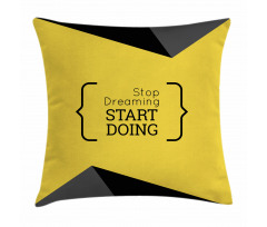 Geometric Motivational Pillow Cover