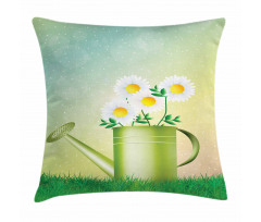 Watering Can Flowerpot Pillow Cover