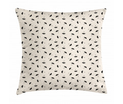 Dashed Line Droplets Pillow Cover