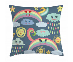 Nursery Weather Rainbow Pillow Cover