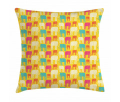 Colorful Doodle Animal Pillow Cover