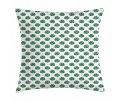 Evergreen Monstera Leaf Pillow Cover