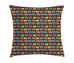 Animals with Circles Pillow Cover