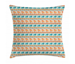 Elephants Triangles Pillow Cover