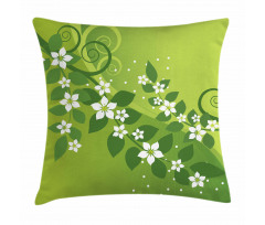 Graphic Curvy Leaves Pillow Cover