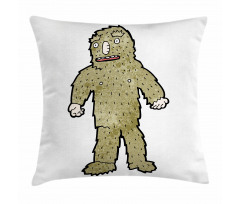 Quirky Grungy Bigfoot Pillow Cover