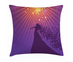 Opera Singer Musical Notes Pillow Cover