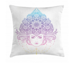 Tribal Boho Diva Floral Pillow Cover