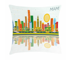 American City Skyline Pillow Cover