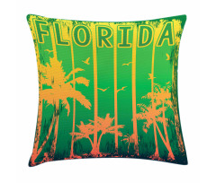 Beach Trees Green Old Pillow Cover