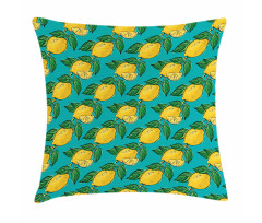 Hand Drawn Style Lemons Pillow Cover