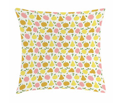 Pastel Graphic Apple Pear Pillow Cover