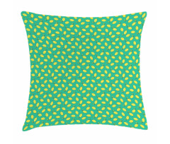 Yellow Lemon with Leaf Pillow Cover