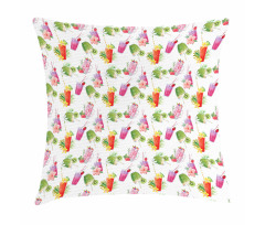 Watercolor Fresh Smoothie Pillow Cover