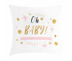 Calligraphy Stars Dots Pillow Cover
