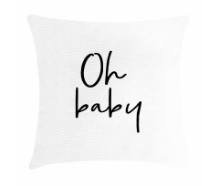 Modern Brush Message Pillow Cover