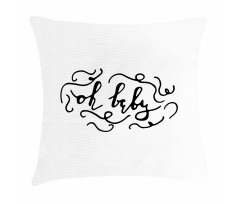 Calligraphy Curlicues Pillow Cover