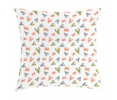 Watercolor Crustacean Pillow Cover