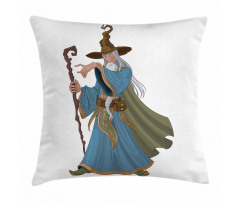 Strong Medieval Sorcerer Pillow Cover