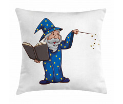 Sorcerer Man Book Spell Pillow Cover