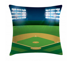 Cartoonish Field Stadium Pillow Cover